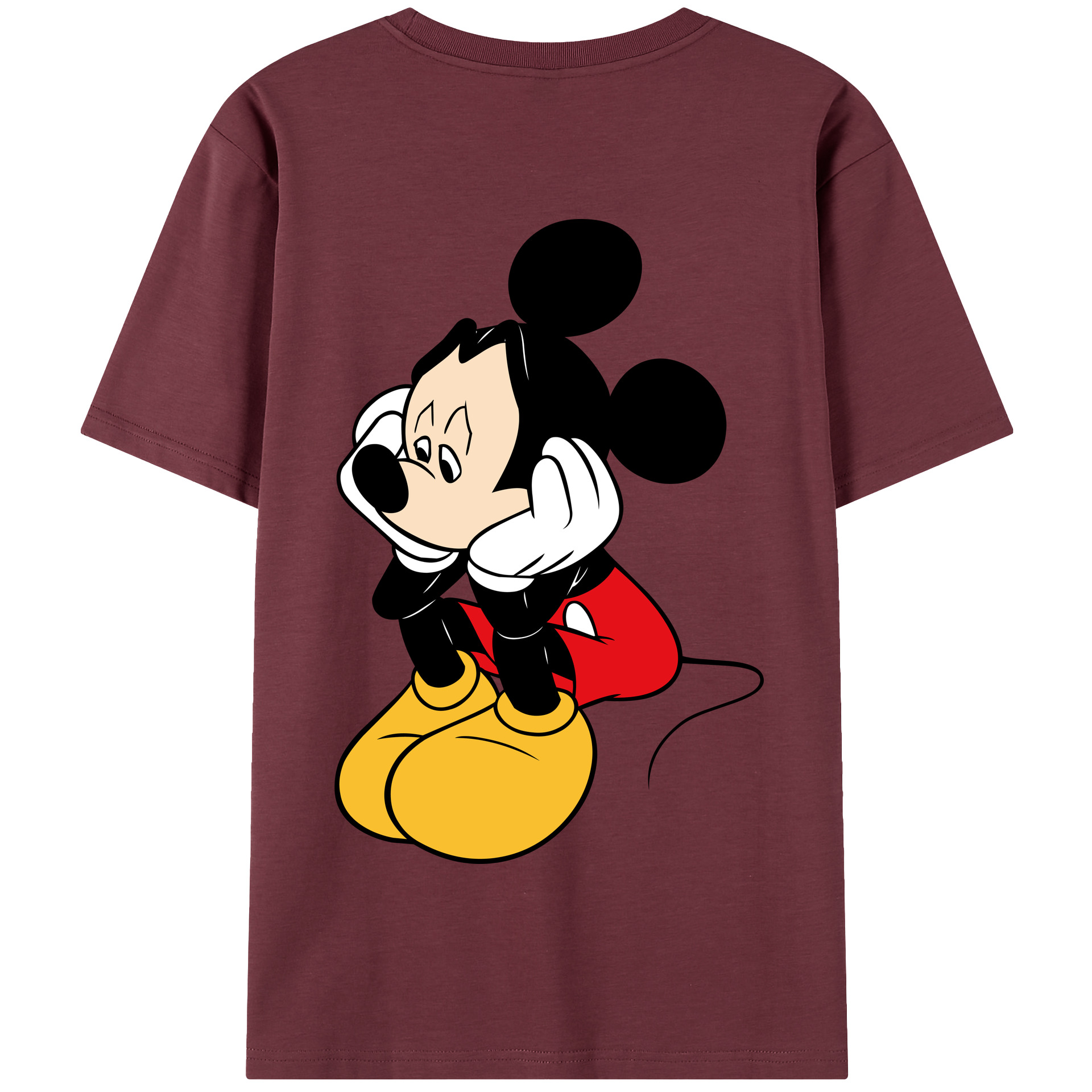 （画像用） ミッキーマウス Mickey Mouse 綿100％半袖Tシャツ（背面プリント）